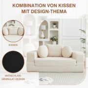 Ein vielseitiges 4-in-1-Schlafsofa, ideal für kompakte Wohnräume, das sowohl als halbrundes Sofa als - Image 7
