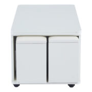 Couchtisch Höhenverstellbar,Beweglicher Sofatisch, 4-in-1-Multifunktions-Couchtisch Umwandelbar in W