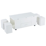 Couchtisch Höhenverstellbar,Beweglicher Sofatisch, 4-in-1-Multifunktions-Couchtisch Umwandelbar in W - Image 10