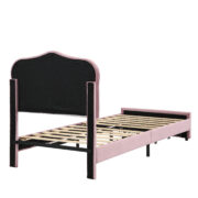 Kinder-Polsterbett 90 x 200 cm, Rosa, mit Schublade am Fußende, weißer Rückenlehne, App-gesteuerter - Image 18