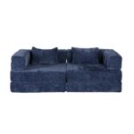 Compression Sofa,Convertible Floor Sofa Bed with Fixed-Shape Frame, Loveseats Boneless Modular Secti - T6011P582181