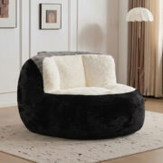 Oversized Bean Bag Chairs,Multicolor Faux Fur Couch Filled with Shredded Sponge,Large Lounger Sofa F - Image 2