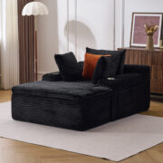 Sleeping sofa boneless floor sofa modern cloud sofa with chaise lounge, comfortable couch for living - Image 2