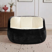 Oversized Bean Bag Chairs,Multicolor Faux Fur Couch Filled with Shredded Sponge,Large Lounger Sofa F - Image 3