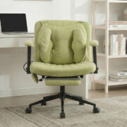 Home office chair, swivel chair, adjustable height desk chair with footrest, load capacity 150kg, ga - Image 3