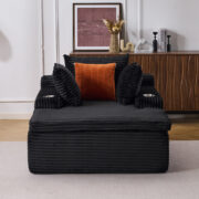 Sleeping sofa boneless floor sofa modern cloud sofa with chaise lounge, comfortable couch for living - Image 3