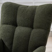 Teddy Fabric Rocking Chair with Pocket, Soft Rocking Chair for Nursery, Comfy Wingback Golider Rocki - Image 15