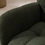 Teddy Fabric Rocking Chair with Pocket, Soft Rocking Chair for Nursery, Comfy Wingback Golider Rocki - Image 16