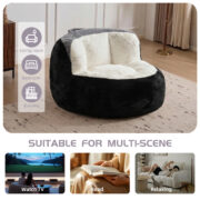Oversized Bean Bag Chairs,Multicolor Faux Fur Couch Filled with Shredded Sponge,Large Lounger Sofa F - Image 6
