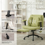 Home office chair, swivel chair, adjustable height desk chair with footrest, load capacity 150kg, ga - Image 6