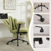 Home office chair, swivel chair, adjustable height desk chair with footrest, load capacity 150kg, ga - Image 7