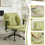 Home office chair, swivel chair, adjustable height desk chair with footrest, load capacity 150kg, ga - Image 8