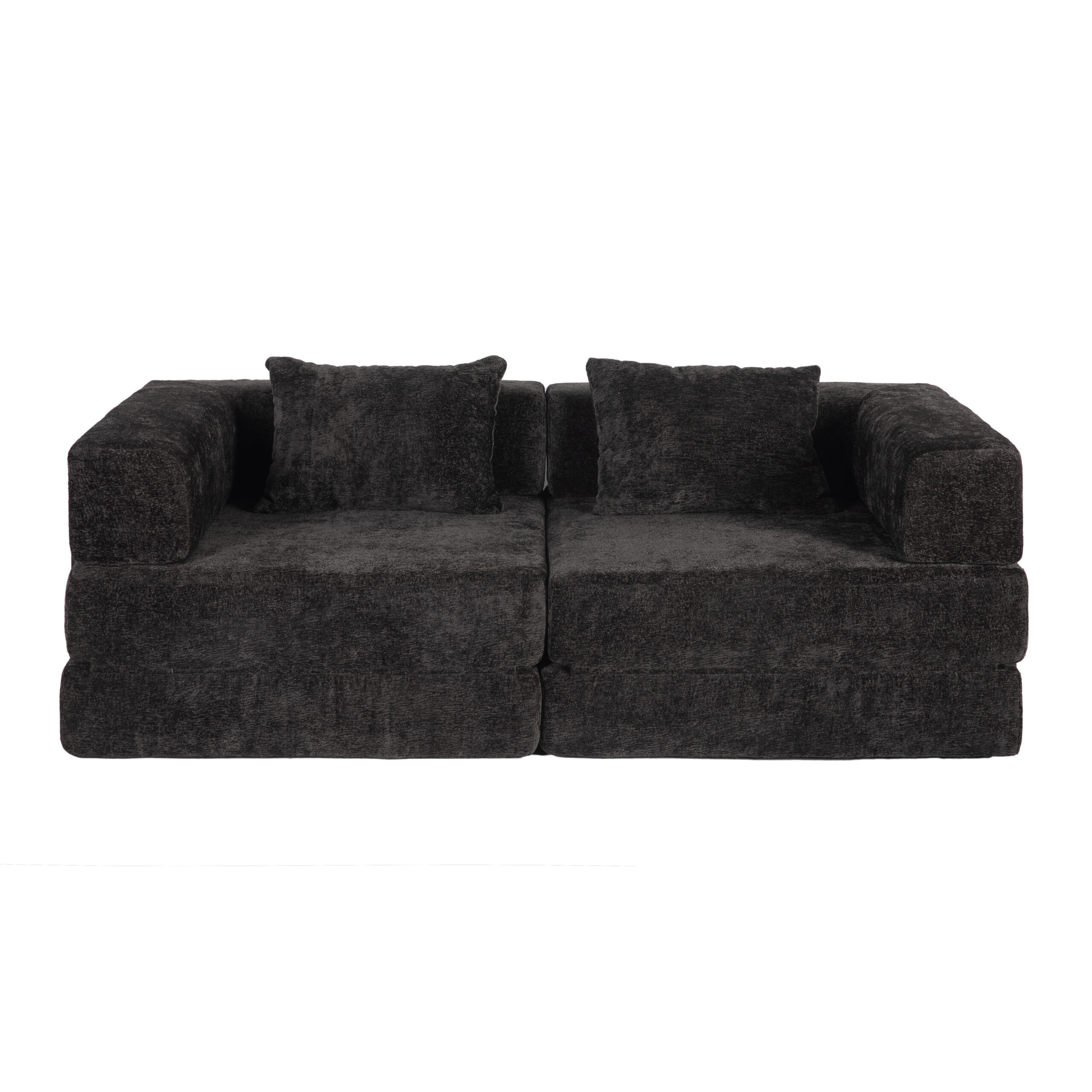 img_23_square Compression Sofa,Convertible Floor Sofa Bed with Fixed-Shape Frame, Loveseats Boneless Modular Secti - Image 1
