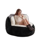Oversized Bean Bag Chairs,Multicolor Faux Fur Couch Filled with Shredded Sponge,Large Lounger Sofa F